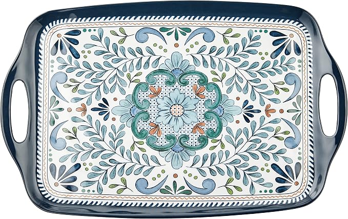 Certified International Talavera Melamine Rectangular Tray with Handles, 19" x 12", 1unit, (20289) - Image 3