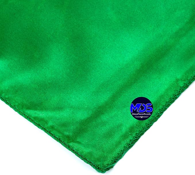 Set of 100 PCS Satin Napkin 12x12 Inch Square, Dinner Table Napkins for Wedding, Bulk Silky Sateen Cloth Napkins for Restaurant Banquet Graduation Birthday Party Decoration - Emerald Green - Image 3
