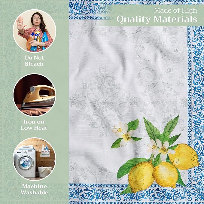 Maison d' Hermine Cloth Napkins Set of 4 Reusable 100% Cotton (20" x 20") | Everyday Square Napkins Cloth Washable Dinner Party Wedding Restaurant Hotel Kitchen Spring Summer - Cedrat - Image 3
