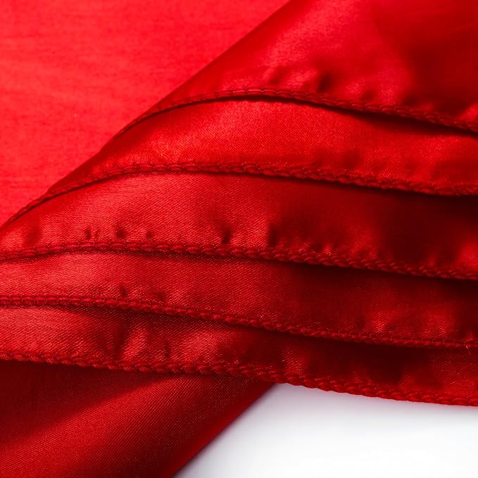 MDS® Pack of 25 Satin Napkins 12 x 12 Inch, Soft Silky Reusable Cloth Dinner Table Napkins for Wedding Décor, Reception, Birthday, Parties, Banquets, Catering, Restaurants & Hotel - Red - Image 6