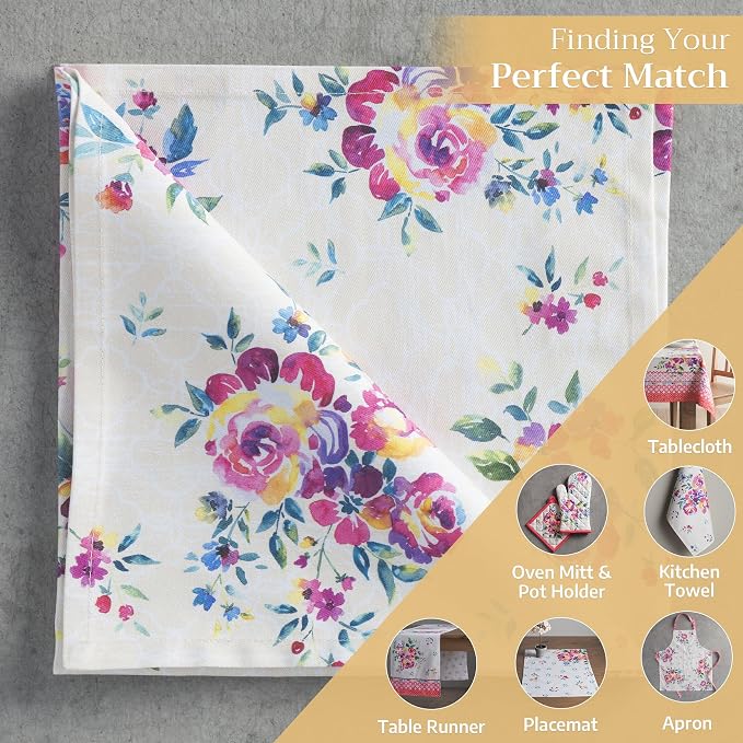 Maison d' Hermine Cloth Napkins Set of 4 Reusable 100% Cotton (20" x 20") | Everyday Square Napkins Cloth Washable Dinner Party Wedding Restaurant Hotel Kitchen Spring Summer - Rose Garden - Image 5
