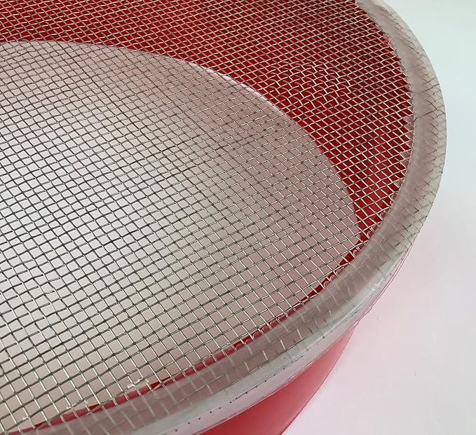 Tredoni 33cm/13" Couscous Sieve Strainer Industrial Size - Plastic Sieve Sifter, Stainless Steel 3mm Mesh, Multicolor - Image 3