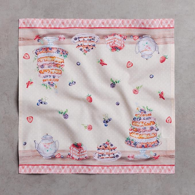 Maison d' Hermine Cloth Napkins Set of 4 Reusable 100% Cotton (18" x 18") | Everyday Square Napkins Cloth Washable Dinner Party Wedding Restaurant Hotel Kitchen Spring Summer - Icing on the Cake - Image 8