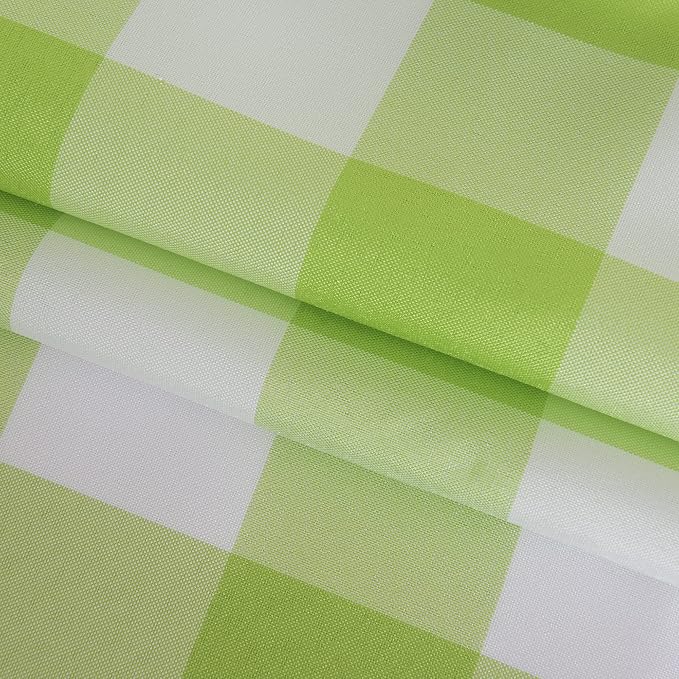 Cupuamon 2 Pack Waterproof Polyester Fabic Rectangle Checkered Tablecloth，60x120 Outdoor Table Cloth，Oil Stain Prevention Table Cloth for Pinics and Parties（Emerald and White） - Image 6
