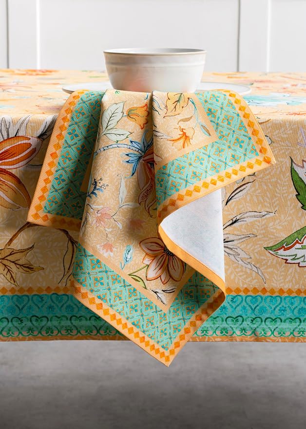 Maison d' Hermine Cloth Napkins Set of 4 Reusable 100% Cotton (20" x 20") | Everyday Square Napkins Cloth Washable Dinner Party Wedding Restaurant Hotel Kitchen Spring Summer - Luxury Loft - Peach - Image 7