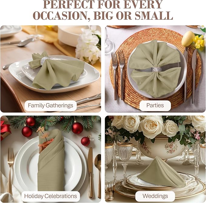 17 x 17-Inch Shantung Satin Cloth Napkins, Cafe Set of 120 - Image 4