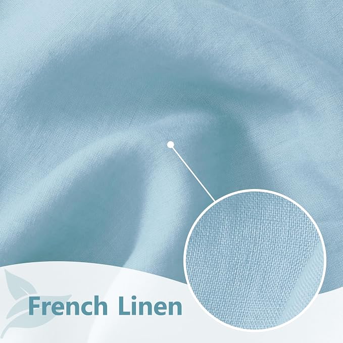 100% Linen Napkins 20x20Inch Set of 4,Cloth Napkins Dinner Napkins,Stone Washed Natural French Flax Napkins for Weddings,Decorative Easter,Mother's Day(Baby Blue) - Image 4