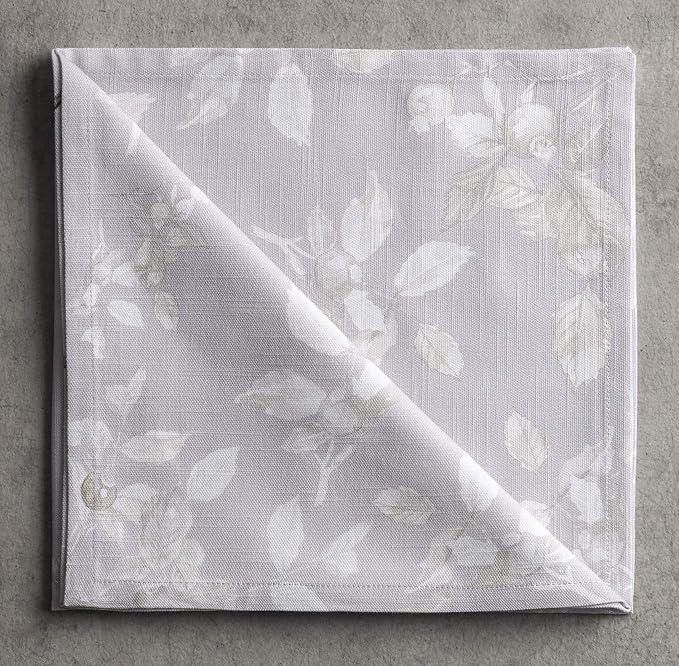 Maison d' Hermine Cloth Napkins Set of 4 Reusable 100% Cotton (20" x 20") | Everyday Square Napkins Cloth Washable Dinner Wedding Restaurant Hotel Kitchen Thanksgiving Christmas - Equinoxe - Grey - Image 8