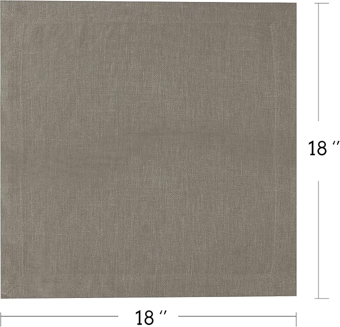 KNOKNO Home Pure Hemp Placemats 18 x 18 Inch Set of 4 Handcrafted with Mitered Corners Natural Fabric,Machine Washable Table Mats for Dining Tables (Moss Green, Napkins | Set of 4) - Image 10