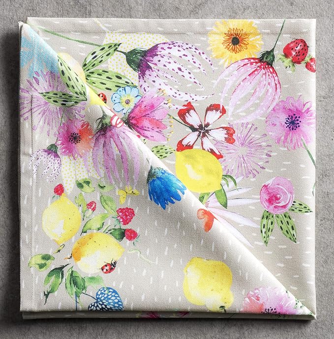 Maison d' Hermine Jardin D’ETE - Fog Bundle Set 100% Cotton Set of 4 Napkins (20 Inch by 20 Inch) and Set of 4 Place Mats (13 Inch by 19 Inch) - Image 6