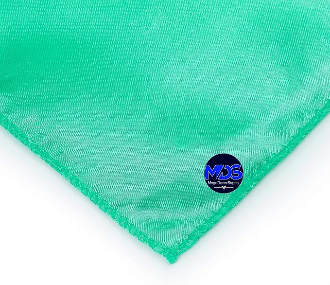 Set of 100 PCS Satin Napkin 12x12 Inch Square, Dinner Table Napkins for Wedding, Bulk Silky Sateen Cloth Napkins for Restaurant Banquet Graduation Birthday Party Decoration - Mint - Image 3