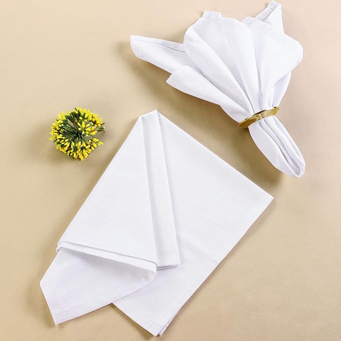 Bulk Pack-288 Hotel Cloth Napkins, 18"x18", Wrinkle Resistant, White | High Volume Cotton Blend Collection for Restaurants, Catering & Event Venues, Washable & Reusable - Image 8