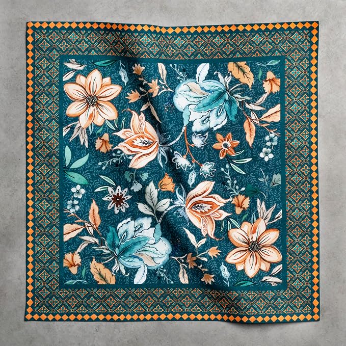 Maison d' Hermine Cloth Napkins Set of 4 Reusable 100% Cotton (20" x 20") | Everyday Square Napkins Cloth Washable Dinner Wedding Restaurant Kitchen Thanksgiving Christmas - Luxury Loft - Dark Teal - Image 8