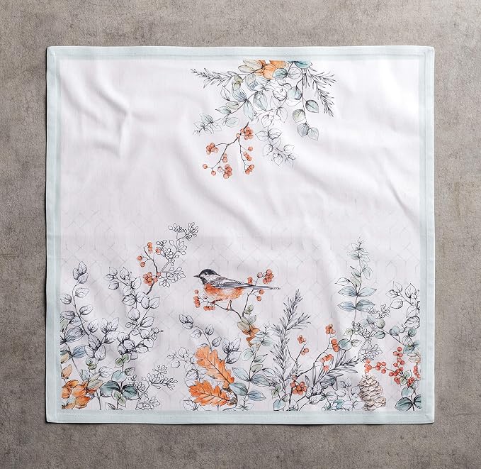 Maison d' Hermine Cloth Napkins Set of 4 Reusable 100% Cotton (20" x 20") | Everyday Square Napkins Cloth Washable Dinner Wedding Restaurant Hotel Kitchen Thanksgiving Christmas - Whitish Shabby Chique - Image 9