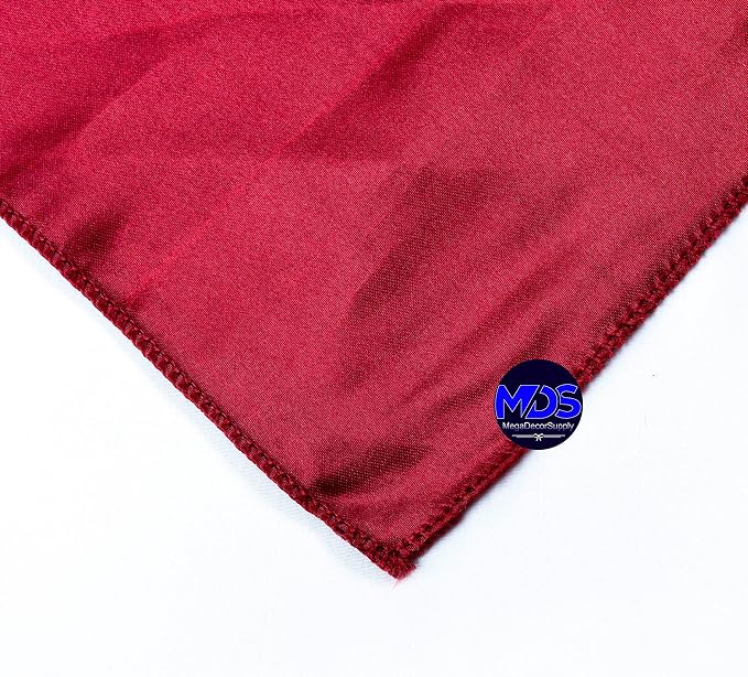Set of 100 PCS Satin Napkin 12x12 Inch Square, Dinner Table Napkins for Wedding, Bulk Silky Sateen Cloth Napkins for Restaurant Banquet Graduation Birthday Party Decoration - Apple Red - Image 3