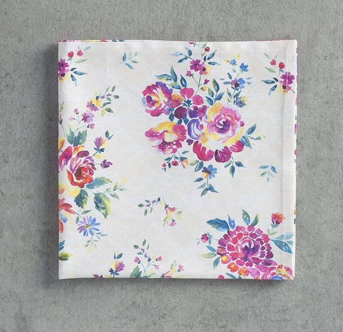 Maison d' Hermine Cloth Napkins Set of 4 Reusable 100% Cotton (20" x 20") | Everyday Square Napkins Cloth Washable Dinner Party Wedding Restaurant Hotel Kitchen Spring Summer - Rose Garden - Image 8