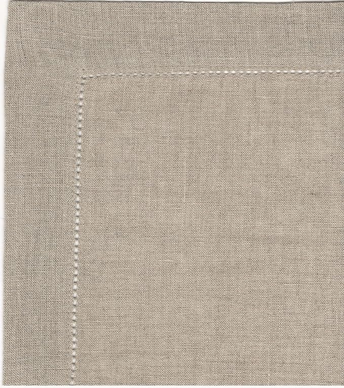 COTTON CRAFT Genuine Pure Linen Napkins - Set of 12 Hemstitch Cloth Napkins | Large 18x18 Natural Hand-Crafted Pure Luxury Linen Dinner Napkins with Hemstitch Detail - Brunch Lunch Holiday Table Napkins - Image 2