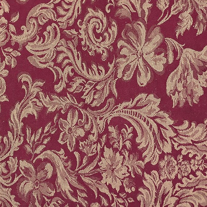 17x17-Inch Square Damask Cloth Napkins, Bordeaux Set of 36 | Bulk Case of 3 Dozen, Miranda Jacquard, 50% Cotton / 50% Polyester Fabric, Woven Damask Pattern, Soft Hand, Machine Washable - Image 3