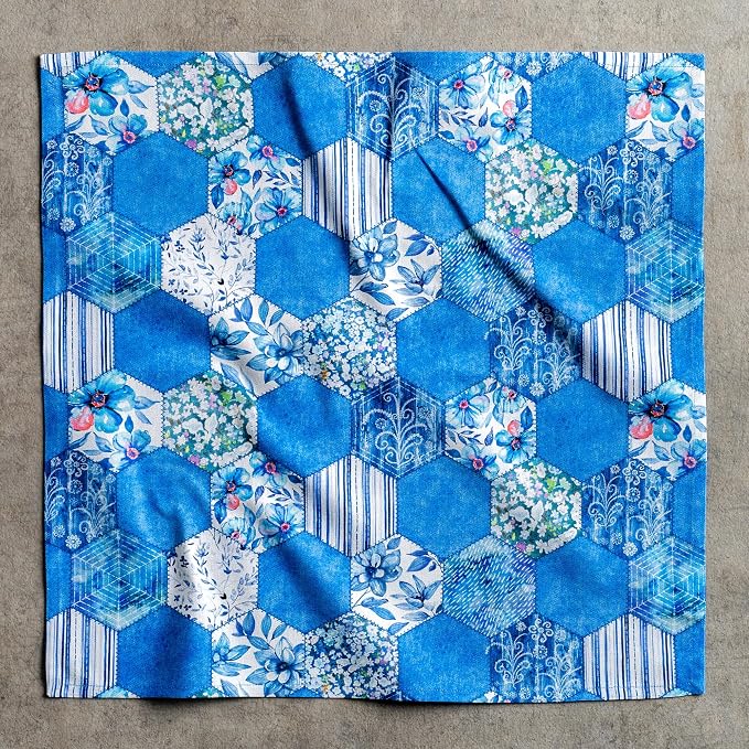 Maison d' Hermine Cloth Napkins Set of 4 Reusable 100% Cotton (20" x 20") | Everyday Square Napkins Cloth Washable Dinner Party Wedding Restaurant Hotel Kitchen Spring Summer - Summer Blues - Image 8