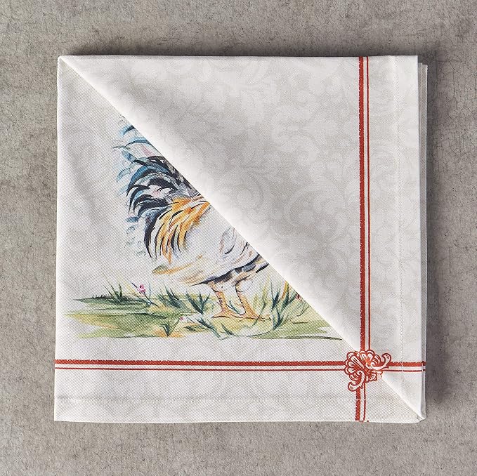 Maison d' Hermine Campagne Bundle Set 100% Cotton Set of 4 Napkins (20 Inch by 20 Inch) and Set of 4 Place Mats (13 Inch by 19 Inch) - Image 4