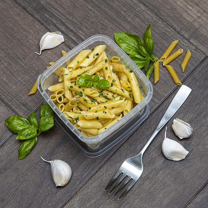 16 oz Deli Containers with Lids 20 Pack, Square Clear Plastic Containers with Lids BPA Free, Airtight Soup Containers with Lids for Meal Prep, Take Out & Food Storage - Image 6