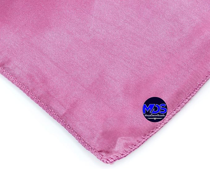 Set of 100 PCS Satin Napkin 12x12 Inch Square, Dinner Table Napkins for Wedding, Bulk Silky Sateen Cloth Napkins for Restaurant Banquet Graduation Birthday Party Decoration - Dusty Pink - Image 3