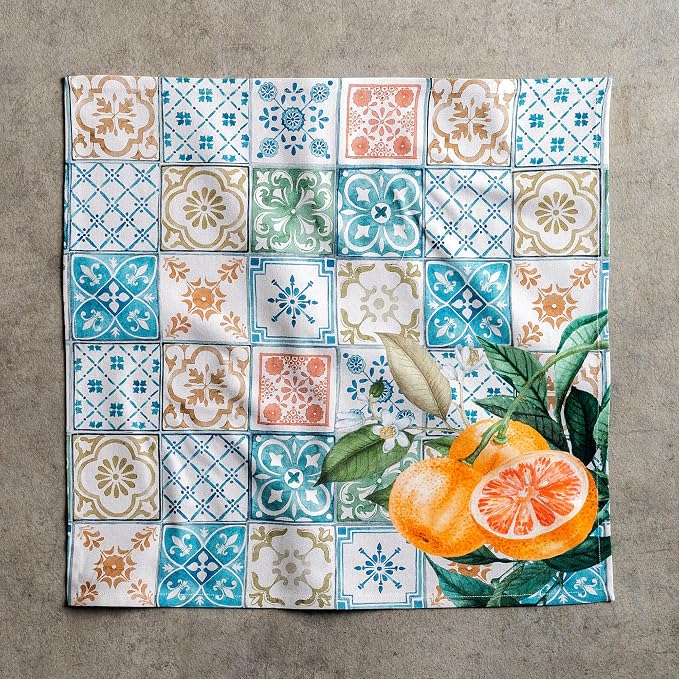 Maison d' Hermine Cloth Napkins Set of 4 Reusable 100% Cotton (20" x 20") | Everyday Square Napkins Cloth Washable Dinner Party Wedding Restaurant Hotel Kitchen Spring Summer - Agrume - Image 8