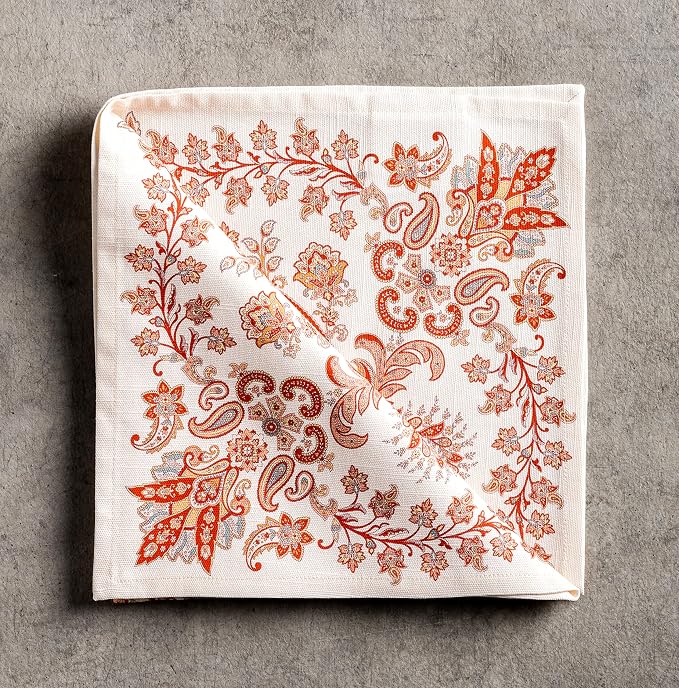 Maison d' Hermine Cloth Napkins Set of 4 Reusable 100% Cotton (20" x 20") | Everyday Square Napkins Cloth Washable Dinner Wedding Restaurant Hotel Kitchen Thanksgiving Christmas - Cachemire - Image 9