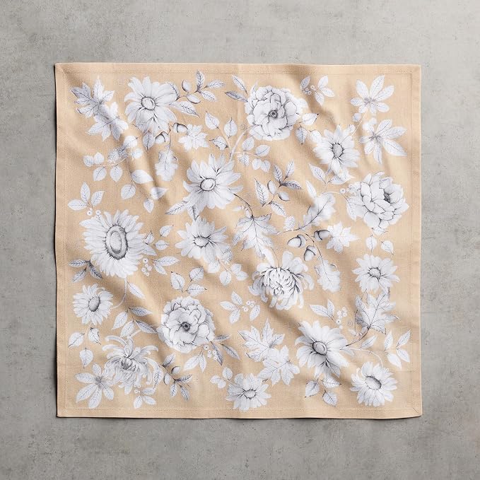 Maison d' Hermine Cloth Napkins Set of 4 Reusable 100% Cotton (20" x 20") | Everyday Square Napkins Cloth Washable Dinner Wedding Restaurant Hotel Kitchen Thanksgiving Christmas - Pretty Autumn - Image 8