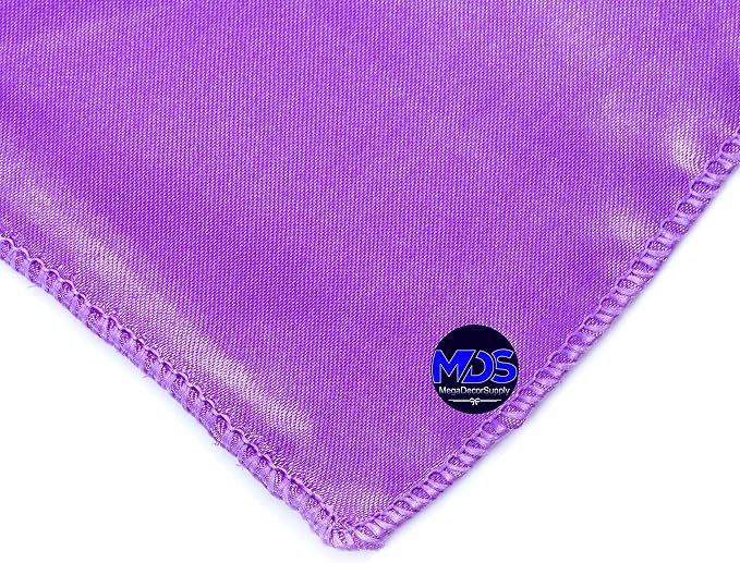 Set of 100 PCS Satin Napkin 12x12 Inch Square, Dinner Table Napkins for Wedding, Bulk Silky Sateen Cloth Napkins for Restaurant Banquet Graduation Birthday Party Decoration - Lavender - Image 3