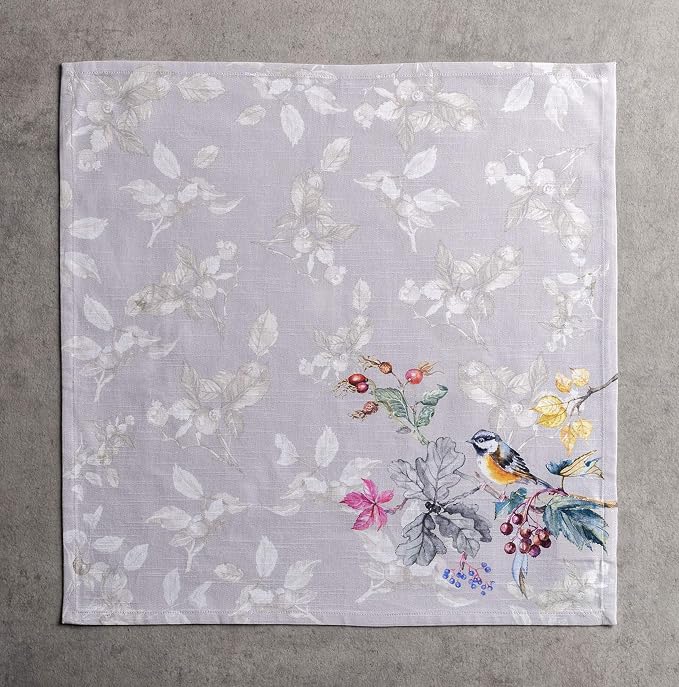 Maison d' Hermine Cloth Napkins Set of 4 Reusable 100% Cotton (20" x 20") | Everyday Square Napkins Cloth Washable Dinner Wedding Restaurant Hotel Kitchen Thanksgiving Christmas - Equinoxe - Grey - Image 9