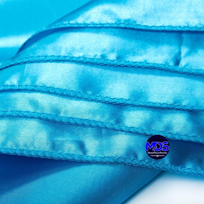Set of 100 PCS Satin Napkin 12x12 Inch Square, Dinner Table Napkins for Wedding, Bulk Silky Sateen Cloth Napkins for Restaurant Banquet Graduation Birthday Party Decoration - Turquoise - Image 4