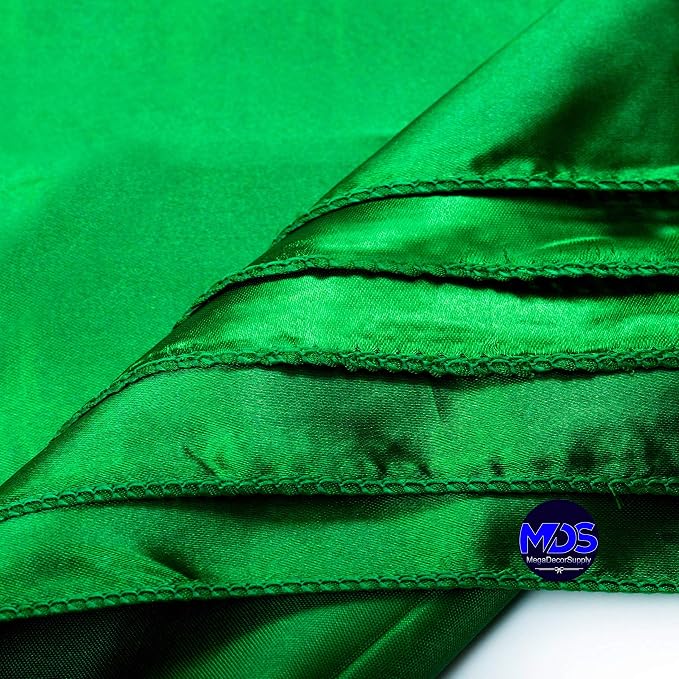 Set of 100 PCS Satin Napkin 12x12 Inch Square, Dinner Table Napkins for Wedding, Bulk Silky Sateen Cloth Napkins for Restaurant Banquet Graduation Birthday Party Decoration - Green - Image 4