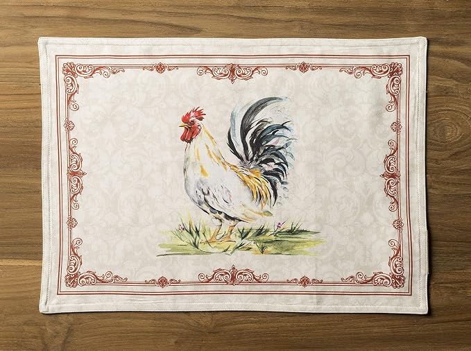 Maison d' Hermine Campagne Bundle Set 100% Cotton Set of 4 Napkins (20 Inch by 20 Inch) and Set of 4 Place Mats (13 Inch by 19 Inch) - Image 6