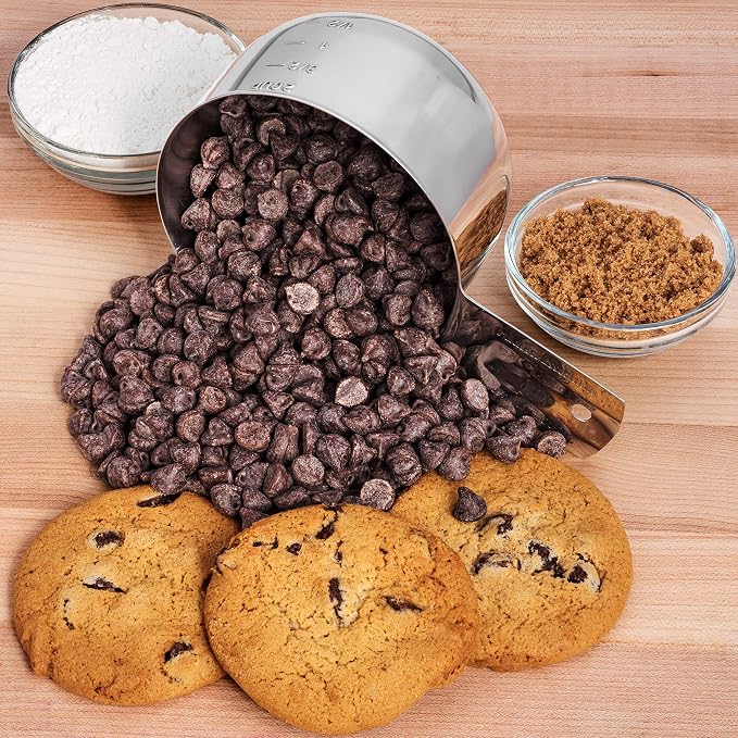 Hudson Essentials Stainless Steel Measuring Cups and Spoons Set (1 Piece 2-Cup) - Image 3