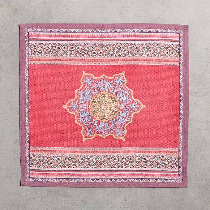 Maison d' Hermine Ispahan Bundle Set 100% Cotton Set of 4 Napkins (20 Inch by 20 Inch) and Set of 4 Place Mats (13 Inch by 19 Inch) - Image 4