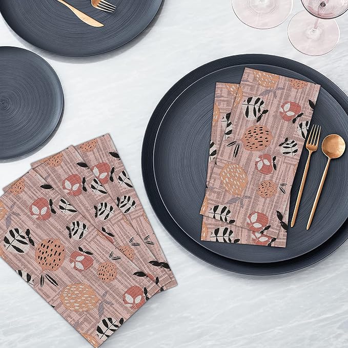 RUVANTI Cloth Napkins Set of 6 Cotton 100%, 18x18 Inches Napkins Cloth Washable, Soft, Absorbent. Cotton Napkins for Parties, Christmas, Thanksgiving, Weddings, Dinner Napkins Cloth - Dusty Palette - Image 8