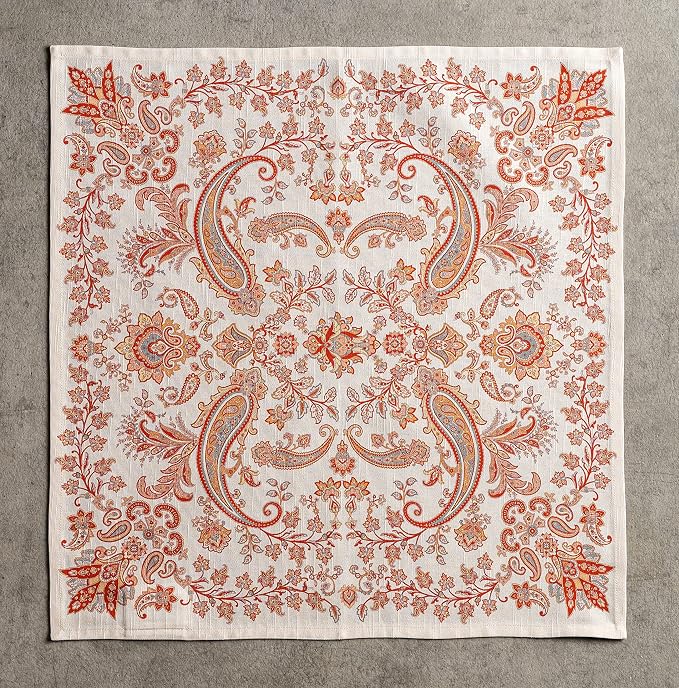 Maison d' Hermine Cloth Napkins Set of 4 Reusable 100% Cotton (20" x 20") | Everyday Square Napkins Cloth Washable Dinner Wedding Restaurant Hotel Kitchen Thanksgiving Christmas - Cachemire - Image 8