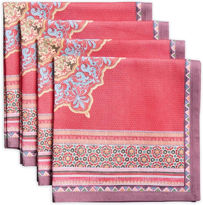 Maison d' Hermine Ispahan Bundle Set 100% Cotton Set of 4 Napkins (20 Inch by 20 Inch) and Set of 4 Place Mats (13 Inch by 19 Inch) - Image 2