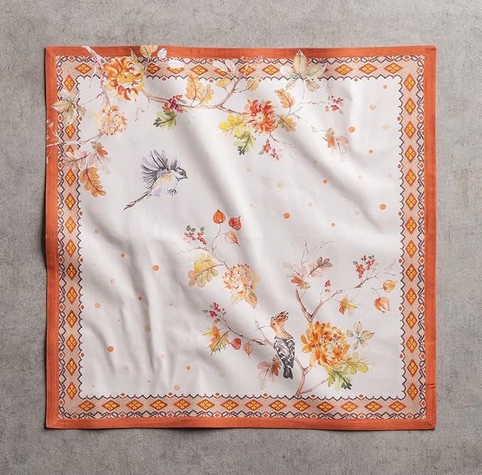 Maison d' Hermine Cloth Napkins Set of 4 Reusable 100% Cotton (20" x 20") | Everyday Square Napkins Cloth Washable Dinner Wedding Restaurant Hotel Kitchen Thanksgiving Christmas - Kelim - Prairie - Image 9